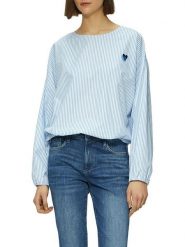 S.Oliver Bluzka w kolorze błękitnym rozmiar: 38. Niebieskie bluzki damskie S.Oliver, s, bez wzorów, z bawełny, bez kołnierzyka, bez ramiączek. Za 86.99 zł.