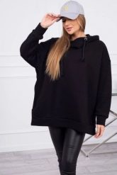 Bluza ocieplana z suwakiem na boku czarna. Czarne bluzy damskie KESI, l, bez wzorów, z bawełny, bez kaptura. Za 250.94 zł.