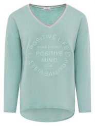 Zwillingsherz Bluza w kolorze zielonym rozmiar: L/XL. Zielone bluzy damskie Zwillingsherz, l, bez wzorów, bez kaptura. Za 164.02 zł.