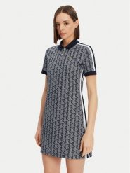 Lacoste Sukienka codzienna EF2655 Granatowy Slim Fit. Niebieskie sukienki damskie Lacoste, bez wzorów, z bawełny, bez ramiączek. Za 499.99 zł.