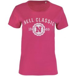 Damska koszulka NELL Classic XL – 100% bawełna. Fioletowe bluzki damskie ENELL, xl, bez wzorów, z bawełny, klasyczne, bez kołnierzyka, bez ramiączek. Za 133.99 zł.