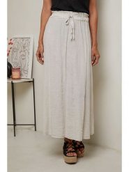 Le Monde du Lin Lniana spódnica w kolorze beżowym rozmiar: 34/36. Brązowe spódnice damskie Le Monde du Lin, bez wzorów, ze lnu, klasyczne, maxi. Za 130.99 zł.