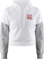 Craft Bluza "District Hood" w kolorze biało-szarym rozmiar: M. Białe bluzy damskie Craft, m, bez wzorów, z bawełny, z kapturem. Za 129.75 zł.
