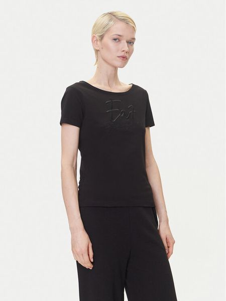 EA7 Emporio Armani T-Shirt 7W000184 AF10373 UC001 Czarny Regular Fit. Czarne t-shirty damskie EA7 Emporio Armani, l, bez wzorów, z bawełny, bez kołnierzyka. Za 179.99 zł.
