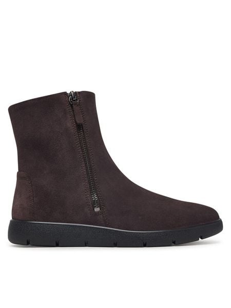 ECCO Botki Bella 2 23932305178 Brązowy ciemny. Brązowe botki damskie ECCO, ze skóry, bez obcasa, na płaskiej podeszwie, bez zapięcia. Za 619.99 zł.
