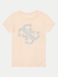 Guess T-Shirt J5GI02 K6YW4 Różowy Regular Fit. Czerwone koszulki i t-shirty dziewczęce Guess, z aplikacjami, z bawełny, bez kołnierzyka, bez ramiączek. Za 59.99 zł.