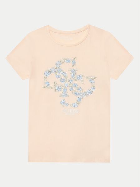 Guess T-Shirt J5GI02 K6YW4 Różowy Regular Fit. Czerwone koszulki i t-shirty dziewczęce Guess, z aplikacjami, z bawełny, bez kołnierzyka, bez ramiączek. Za 59.99 zł.