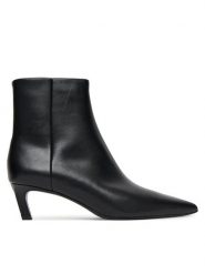 Calvin Klein Botki Ess Kitten Heel Ankle Boot HW0HW02586 Czarny. Czarne botki damskie Calvin Klein, ze skóry, bez obcasa, na słupku, bez zapięcia. Za 679.99 zł.