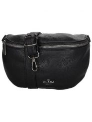 Charm Saszetka w kolorze czarnym - 22 x 14 x 6 cm rozmiar: onesize. Czarne nerki i saszetki damskie Charm, bez wzorów, z materiału. Za 56.99 zł.