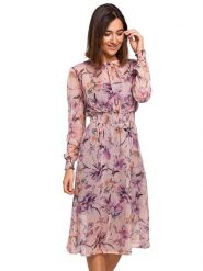 Stylove Sukienka w kolorze jasnoróżowym ze wzorem rozmiar: XXL. Różowe sukienki damskie Stylove, bez wzorów, bez ramiączek. Za 123.25 zł.