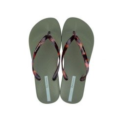 Klapki damskie Ipanema Anatomica Connect. Zielone klapki damskie Ipanema, bez wzorów, z materiału, bez obcasa, bez zapięcia. Za 96.99 zł.