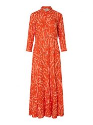YAS Sukienka koszulowa Savanna 26022663 Pomarańczowy Loose Fit. Brązowe sukienki damskie YAS, bez wzorów, z wiskozy, bez ramiączek. Za 219.99 zł.