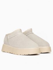 Gooce Skórzane botki zimowe "Jackie" w kolorze jasnobrązowym rozmiar: 38. Brązowe botki damskie Gooce, na zimę, z wełny, bez obcasa, na platformie, bez zapięcia. Za 222.94 zł.