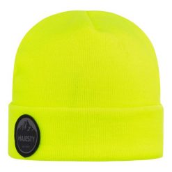 Bawełniana czapka Majesty Beanie neon yellow. Żółte czapki damskie Majesty, na zimę, bez wzorów, z bawełny. W wyprzedaży za 55.49 zł.