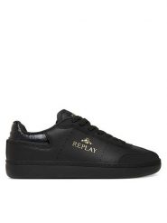 REPLAY Sneakersy GWSD8.000.C0006L Czarny. Czarne obuwie sportowe damskie Replay, ze skóry, bez zapięcia. Za 359.99 zł.