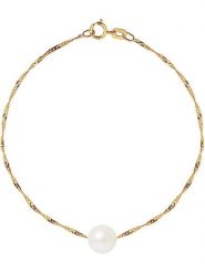 Pearline Złota bransoletka z perłą rozmiar: onesize. Żółte bransoletki damskie Pearline, złote. Za 257.95 zł.