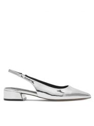 Nine West Baleriny WFA2609-1 Srebrny. Szare balerinki damskie Nine West, bez wzorów, ze skóry. Za 199.99 zł.