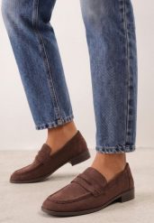 Brązowe Klasyczne Mokasyny VICES z Wkładką ze Skóry Naturalnej Tassetu. Brązowe mokasyny damskie Born2be, z dzianiny, bez obcasa. Za 119.99 zł.