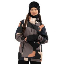 Kurtka snowboardowa damska W1-W Sandboard. Brązowe kurtki sportowe damskie SIROKO, na zimę, xs, bez wzorów, z softshellu, bez kaptura. W wyprzedaży za 294.00 zł.