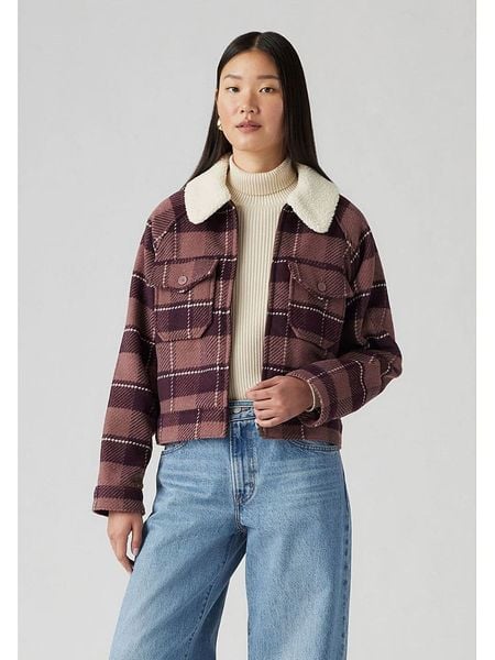 Levi's Kurtka koszulowa w kolorze ciemnofioletowym rozmiar: M. Różowe kurtki damskie Levi's, m, z aplikacjami, z wełny, bez kaptura. Za 275.40 zł.