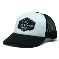 Czapka Trucker - Ocieplana / Rozmiar uniwersalny (Biały/Czarny). Białe czapki z daszkiem damskie SURF MONKEY, z aplikacjami, z materiału. Za 159.95 zł.