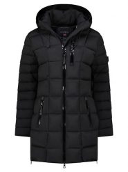 Geographical Norway Płaszcz pikowany "Bastia" w kolorze czarnym rozmiar: L. Czarne płaszcze damskie Geographical Norway, l, bez wzorów, bez kaptura. Za 301.64 zł.