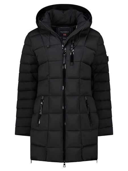 Geographical Norway Płaszcz pikowany "Bastia" w kolorze czarnym rozmiar: S. Czarne płaszcze damskie Geographical Norway, s, bez wzorów, bez kaptura. Za 284.15 zł.