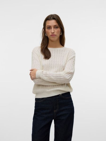 Vero Moda Sweter w kolorze kremowym rozmiar: XL. Brązowe swetry klasyczne damskie Vero Moda, s, z wiskozy, bez kołnierzyka. Za 104.99 zł.