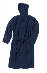Beco szlafrok z kapturem unisex ciemnoniebieski 430 g/m². Niebieskie szlafroki damskie BECO, bez wzorów, z tkaniny, z kapturem. Za 374.99 zł.