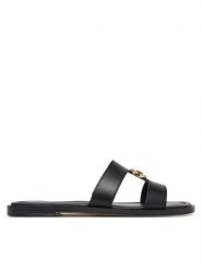 MICHAEL Michael Kors Klapki Ering Flat 40S6ERFS2L Czarny. Czarne klapki damskie MICHAEL Michael Kors, bez wzorów, ze skóry, bez obcasa, bez zapięcia. Za 529.99 zł.