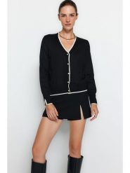 Trendyol Kardigan w kolorze czarnym rozmiar: M. Czarne kardigany damskie Trendyol, m, bez wzorów. Za 148.61 zł.