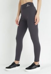 Ciemnoszare Legginsy z Gumką w Talii i Regularnym Stanem Vonne. Szare legginsy damskie Born2be, l, bez wzorów, z jeansu. Za 29.99 zł.