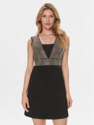 Guess Sukienka koktajlowa Farah W4RK55 KC2C0 Czarny Regular Fit. Czarne sukienki damskie Guess, z aplikacjami, z syntetyku, wizytowe, bez ramiączek. Za 389.99 zł.