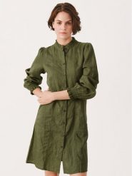 Part Two Sukienka codzienna Ruthie 30307551 Brązowy Regular Fit. Brązowe sukienki damskie Part Two, bez wzorów, ze lnu, bez ramiączek. Za 379.99 zł.