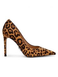 Steve Madden Skórzane czółenka w kolorze jasnobrązowo-czarnym rozmiar: 38. Brązowe czółenka damskie Steve Madden, bez wzorów, bez obcasa, na szpilce. Za 240.99 zł.