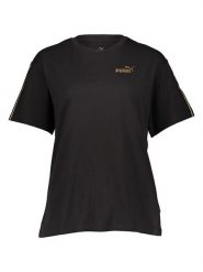 Puma Koszulka "Essential" w kolorze czarnym rozmiar: S. Czarne bluzki damskie Puma, s, bez wzorów, z bawełny, bez kołnierzyka, bez ramiączek. Za 57.06 zł.