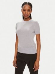 Calvin Klein Bluzka K20K207201 Szary Slim Fit. Szare bluzki damskie Calvin Klein, xs, bez wzorów, z wełny, bez kołnierzyka, bez ramiączek. W wyprzedaży za 249.99 zł.