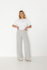 SPODNIE JESS SZARY MELANŻ L - Flawless. Szare rurki damskie Flawless, l, bez wzorów, z gumy. Za 319.00 zł.