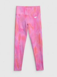 4F Legginsy treningowe szybkoschnące damskie - różowe XL. Czerwone legginsy damskie 4F, xl, bez wzorów, z materiału. Za 149.99 zł.