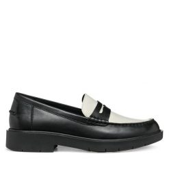 Mokasyny Geox. Czarne mokasyny damskie Geox, bez obcasa. Za 369.99 zł.