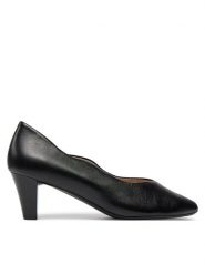 Caprice Czółenka 9-22400-42 Czarny. Czarne czółenka damskie Caprice, bez wzorów, ze skóry, bez obcasa. Za 230.99 zł.