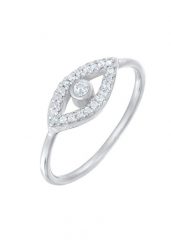 Elli Damski symbol Evil Eye mieniący się kryształkami cyrkonii w srebrze próby 925 Sterling Silver Pierścionki 1 ct. Szare pierścionki damskie Elli, z cyrkonią, srebrne. Za 207.39 zł.