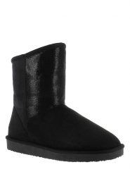 ISLAND BOOT Botki zimowe w kolorze czarnym rozmiar: 36. Czarne botki damskie Island Boot, na zimę, z materiału, bez obcasa, na platformie, bez zapięcia. Za 119.12 zł.