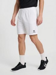 HUMMEL spodenki krótkie sportowe hmlESSENTIAL SHORTS. Białe spodenki sportowe damskie Hummel, m, bez wzorów, z materiału, z standardowym stanem, na fitness i siłownię. Za 40.00 zł.