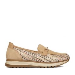 Półbuty Rieker. Brązowe półbuty damskie Rieker, bez wzorów, bez obcasa, na płaskiej podeszwie, bez zapięcia. Za 369.99 zł.