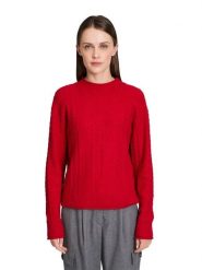 Betty Barclay Sweter w kolorze czerwonym rozmiar: 44. Czerwone swetry klasyczne damskie Betty Barclay, ze splotem, bez kołnierzyka. Za 130.99 zł.