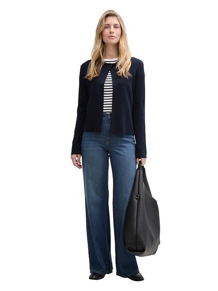 Tom Tailor Kardigan w kolorze granatowym rozmiar: M. Niebieskie kardigany damskie Tom Tailor, m, bez wzorów, ze splotem. Za 69.91 zł.