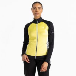 Bluza turystyczna damska Elation II szybkoschnąca. Żółte bluzy damskie Dare 2b, bez wzorów, z polaru, bez kaptura. W wyprzedaży za 119.99 zł.