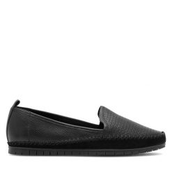 Mokasyny Lasocki. Czarne mokasyny damskie Lasocki, bez obcasa. Za 159.99 zł.