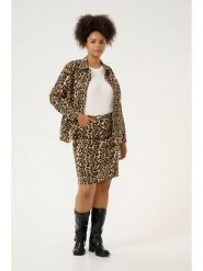 KAFFE curve Spódnica w kolorze jasnobrązowo-czarnym rozmiar: 54. Brązowe spódnice damskie KAFFE curve, na co dzień, bez wzorów, klasyczne, mini. Za 104.99 zł.